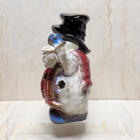 Kirkland's Potter's Garden Ceramic Snowman Candle Holder Tea Light - Picture 3 of 9